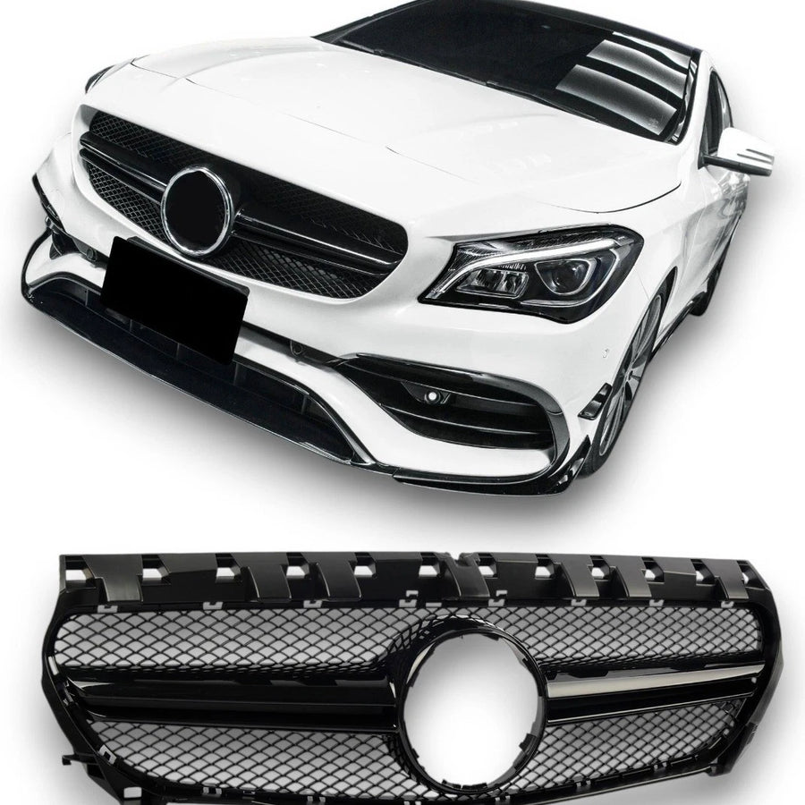Griglia Sport Griglia Radiatore per Mercedes W117 C117 Classe CLA Nero