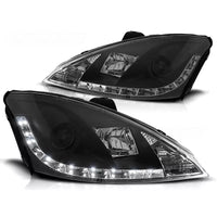Fari Luce Diurna LED Nero per Ford Focus 1 FL 01-04