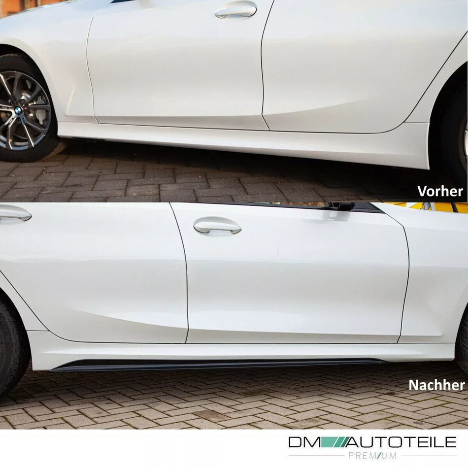 minigonne laterali listelli lucidi per BMW Serie 3 G20 G21