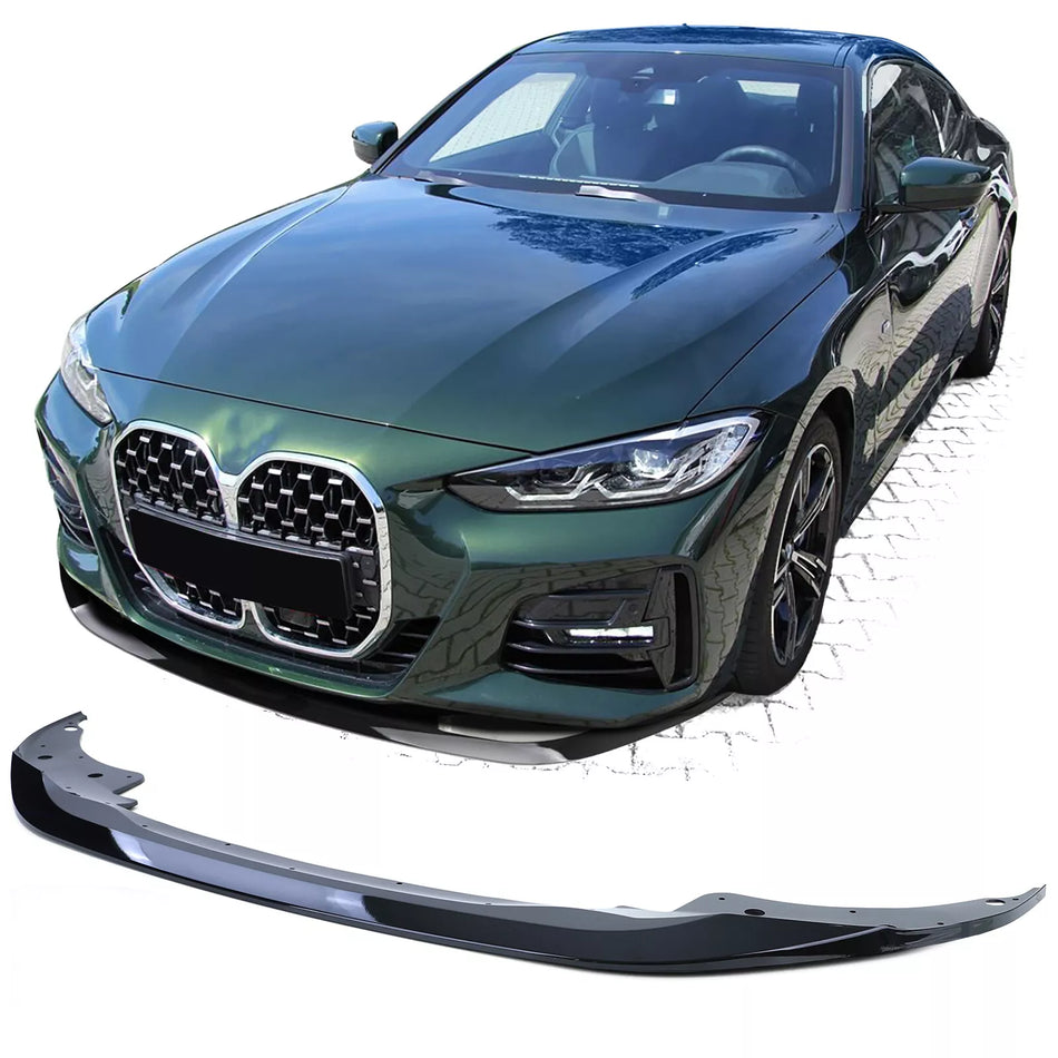Spoiler labbro prestazioni nero lucido per BMW Serie 4 G22 G23 G26 dal 20