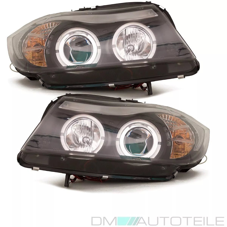 KIT LED CCFL Angel Eyes fari neri per BMW E90 E91 anno 05-08