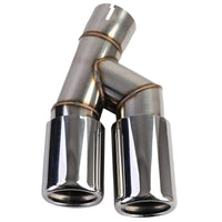 Terminale di Scarico Doppio Tubo Cromato per BMW Serie 3 F30 F31 316 318 320