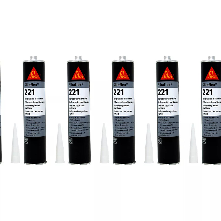6 sigillante sigillante adesivo grigio acciaio grigio sikaflex 221 300 ml