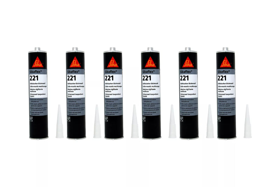 6 sigillante sigillante adesivo grigio acciaio grigio sikaflex 221 300 ml