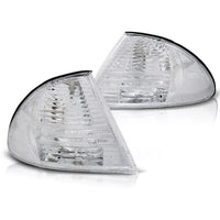 Kit frecce anteriori cromate trasparenti per BMW Serie 3 E46 1998-09/2001