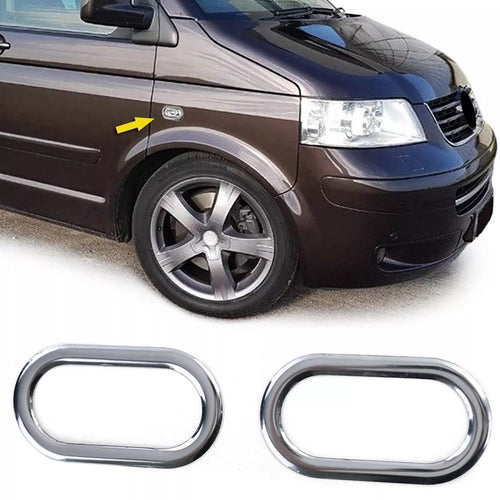 Frecce laterali bordi acciaio inox per VW T5 Golf 3 4 Seat Ibiza Ford Fiesta