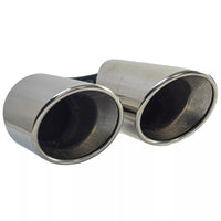 terminali doppio tubo cromato adatti, per BMW X6 E71 08-14 Diesel 30d 40d