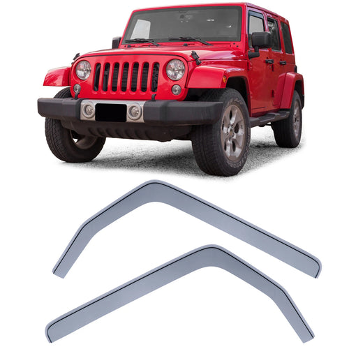 Deflettori Antivento Antivento Nero Smoke per Jeep Wrangler JK 07-18