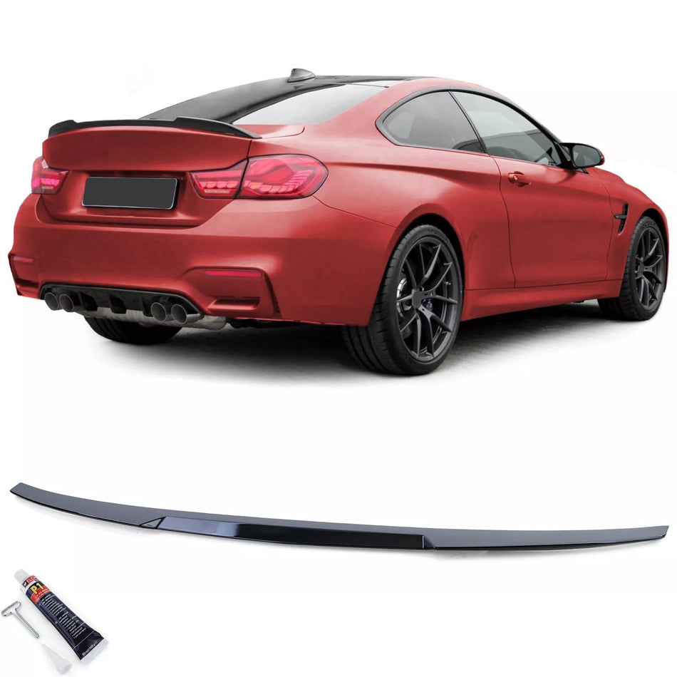Spoiler posteriore sportivo labbro nero lucido per BMW Serie 4 F32 Coupè 13-21