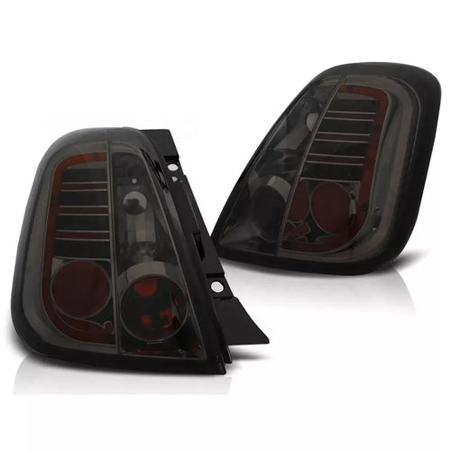 Fanali posteriori LED upgrade per Fiat 500 2007-2015 in Nero/fumo