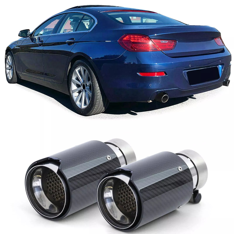 terminali sport carbonio nero adatti per BMW Serie 6 F12 F13 da 11