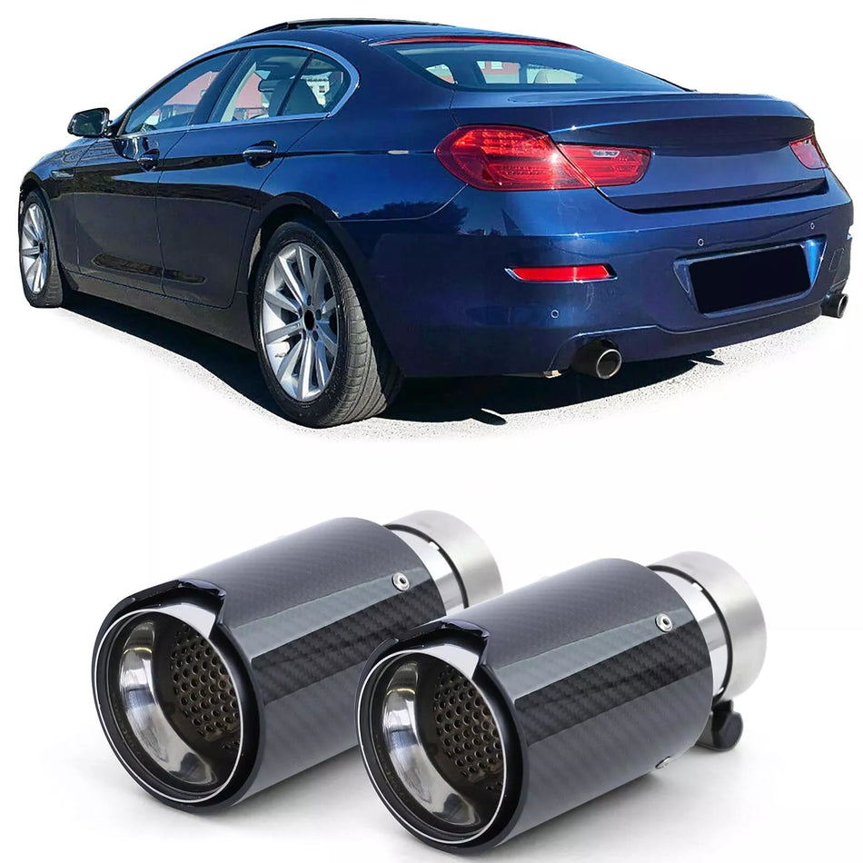 terminali sport carbonio nero adatti per BMW Serie 6 F12 F13 da 11