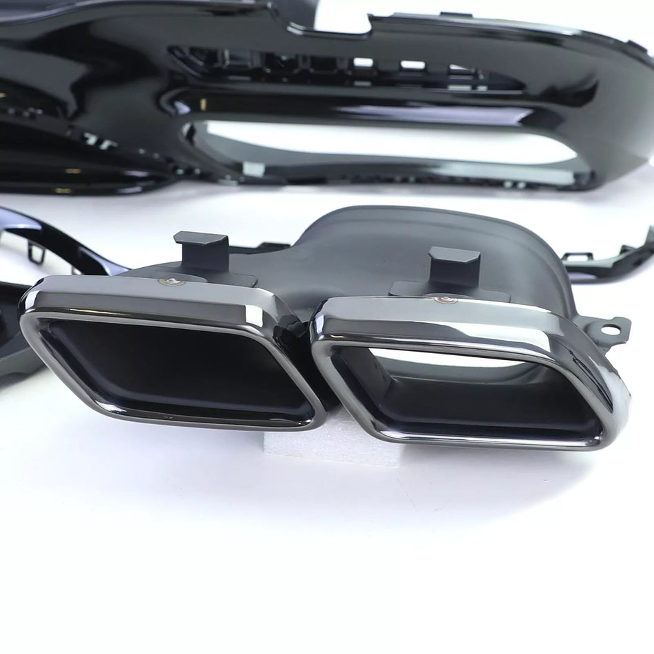 Diffusore Posteriore Sport + Doppi Terminali, per Mercedes Classe S W222 17-20