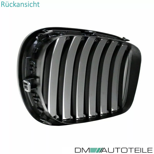 Griglia doppia barra nera BRILLANTE per BMW Serie 7 F01 F02 08-15