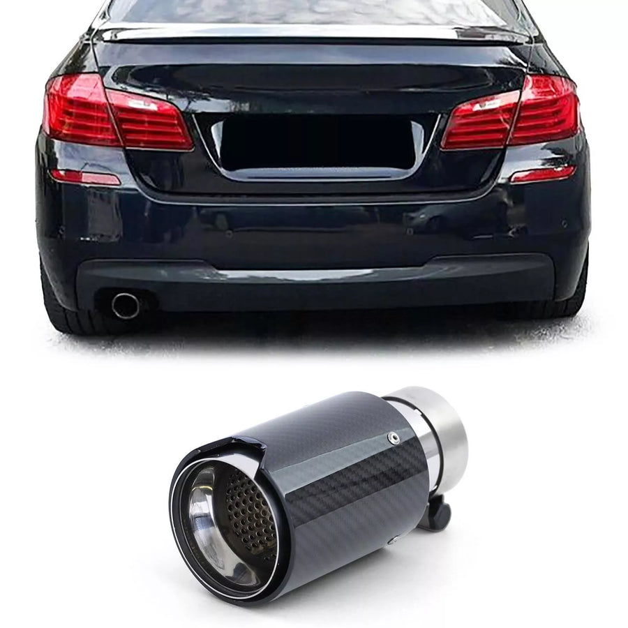 Terminale di Scarico Sportivo Carbonio Nero per BMW Serie 5 F10 F11 10-16