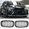 per BMW X5 X6 F15 F16 SPORT GRIGLIA RADIATORE DOPPIA BARRA LUCIDA NERO