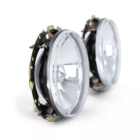 Faro proiettore vetro trasparente H4 cromato per Vw Golf 1 74-83 Cabrio 83-93