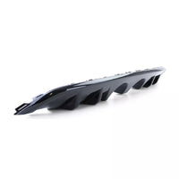 Diffusore posteriore doppio tubo centrale Nero per VW Golf 6 1K 08-13