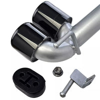 Terminale scarico duplex 4 tubi look conversione per BMW F30 F31 320 325 328 330