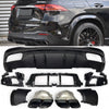 Diffusore + Terminali di Scarico 2X2 (NERO) per MERCEDES W167 GLE SUV