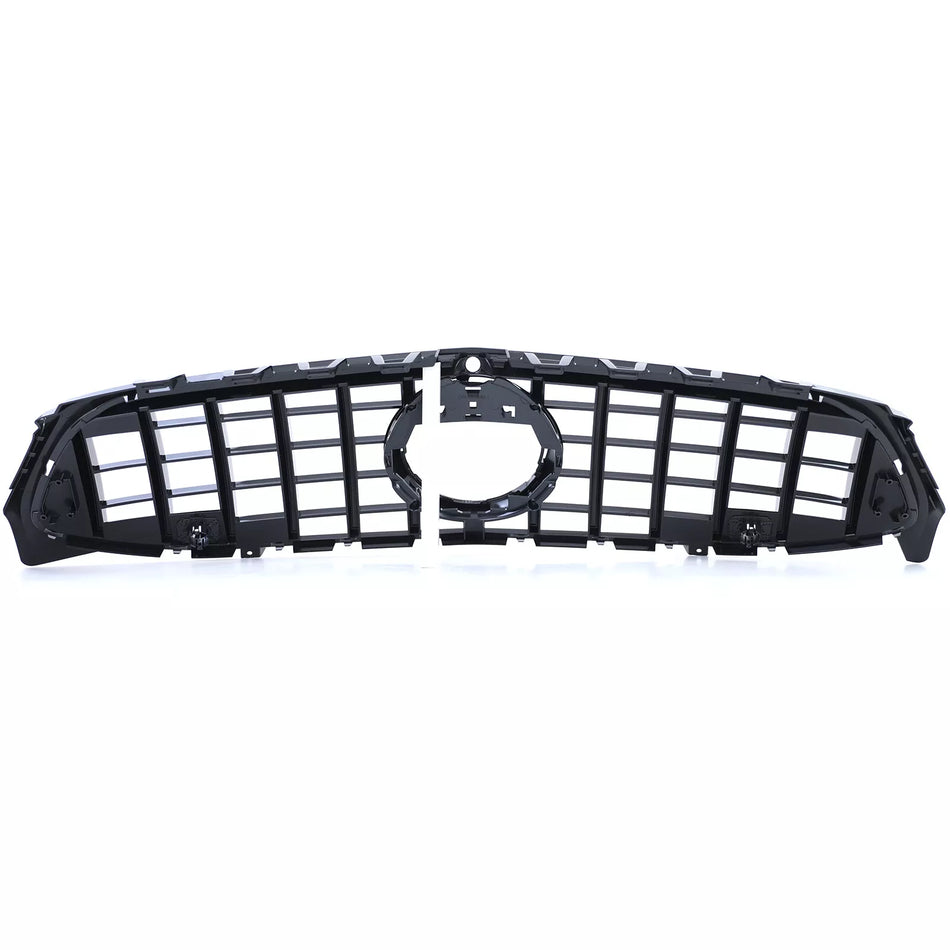 Griglia radiatore sportiva nero lucido cromo per Mercedes CLA C118 X118 dal 19 con supporto Telecamera