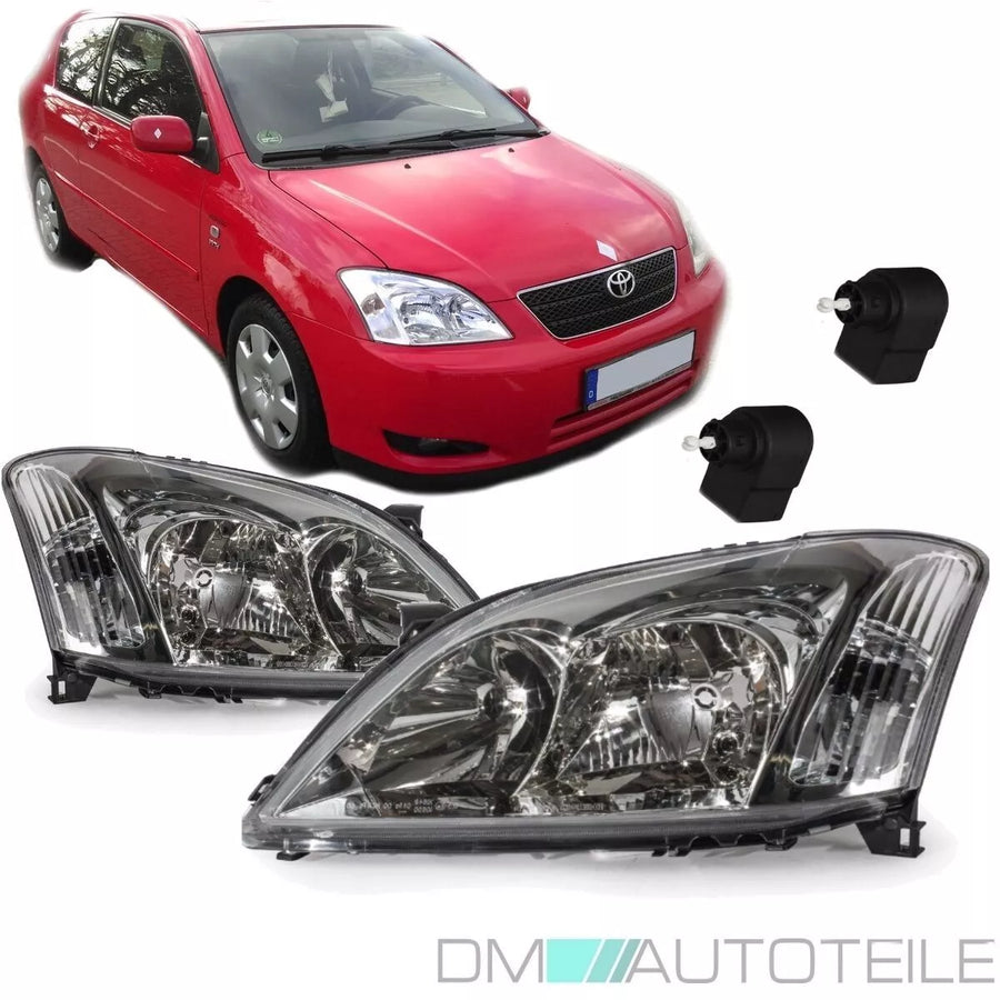 Set vetro faro anteriore Toyota Corolla E12 destro sinistro 02-04 H7/H7