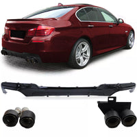 Diffusore posteriore + terminali in Carbonio per BMW F10 F11 520 523 525 528 530
