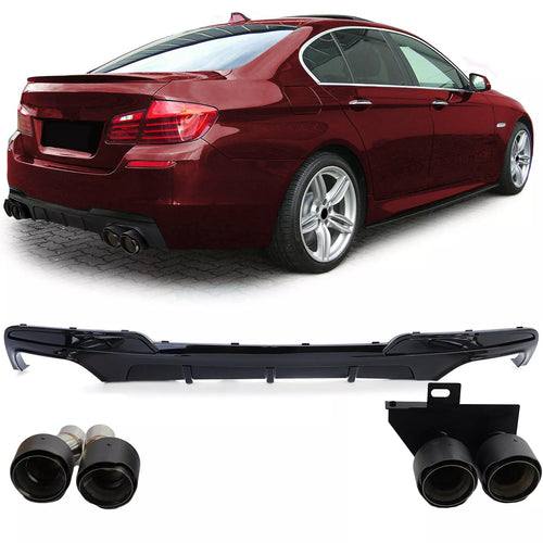 Diffusore posteriore + terminali in Carbonio per BMW F10 F11 520 523 525 528 530
