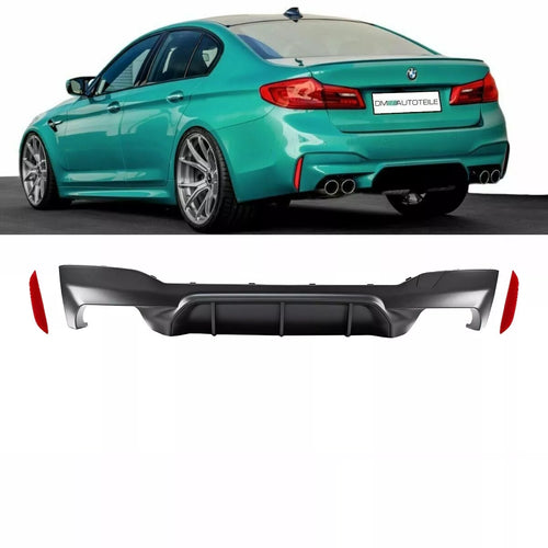 Diffusore posteriore 4 tubi + riflettori per BMW Serie 5 G30 G31 M & M5