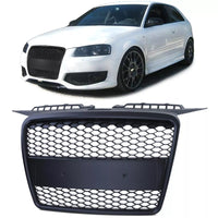 Griglia Sport a nido d'ape senza emblema nera opaca adatta per Audi A3 8P 05-08