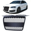 Griglia Sport a nido d'ape senza emblema nera opaca adatta per Audi A3 8P 05-08
