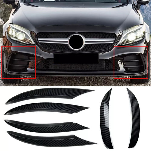 SPOILER FLAPS + ALETTE (CARBONIO) per MERCEDES W205 CLASSE C CON AMG AUSS
