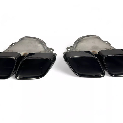 Diffusore + Terminali di Scarico (NERO) per Mercedes W205 S205
