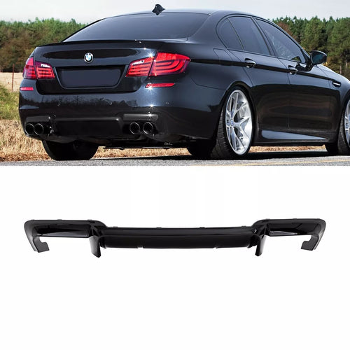 Diffusore posteriore 4 tubi Nero Lucido 668 per BMW Serie 5 F10 F11 con M5