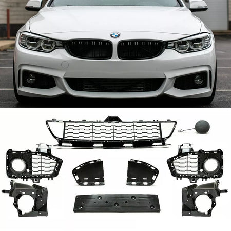 SET Accessori Paraurti Completo Anteriore per BMW Serie 4 F32 F33 F36 M Sport