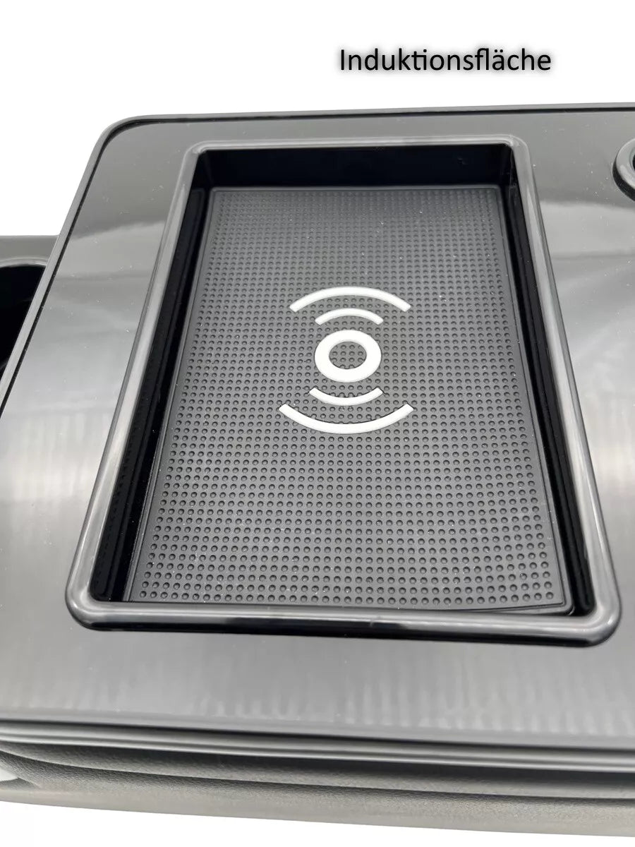 Console Centrale per Mercedes Vito W447 +Induzione Nero Lucido RGB LED Multi USB