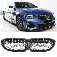 per BMW SERIE 3 G20 G21 GRIGLIA RADIATORE PRE-LCI GRIGLIA DIAMANTE CROMATO NERO