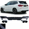 Diffusore posteriore Sport + terminali neri per BMW X3 G01 (2018-2020)