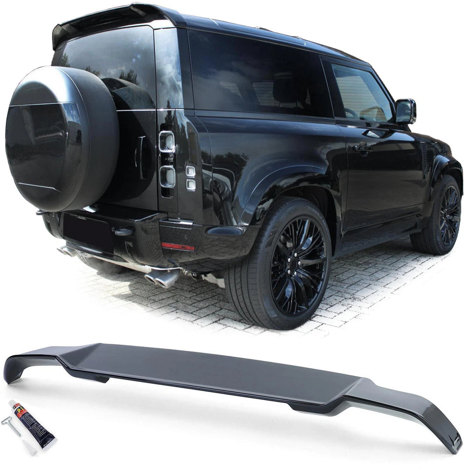 Spoiler tetto posteriore labbro nero lucido per Land Rover Defender L663 90 110