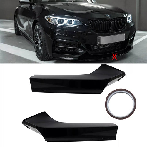 Flaps set spoiler anteriori Nero Lucido per confezione BMW F22 F23 M