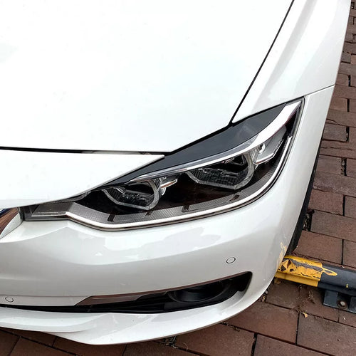 Parafanghi brutto sguardo nero lucido per BMW Serie 3 F30 F31 2011-2019