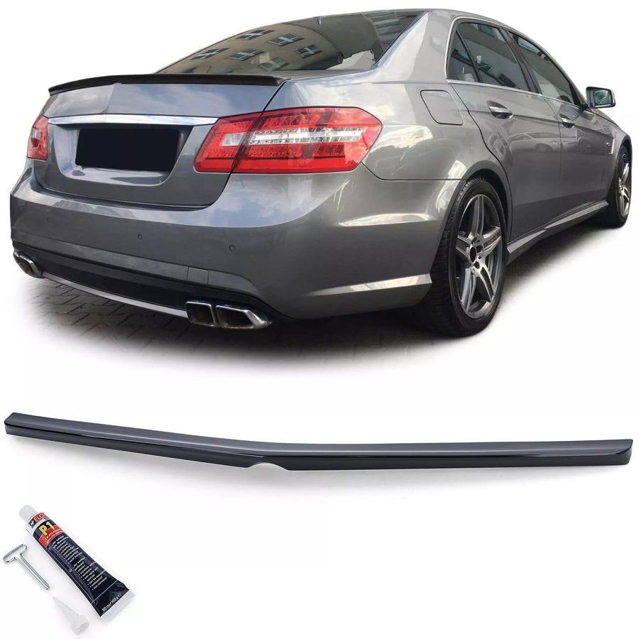 Spoiler posteriore labbro Nero + ABE, per Mercedes E W212 berlina 09-16