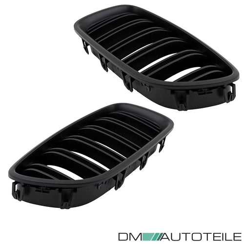 2x Griglia nera opaca doppia barra per BMW F10 F11 anche M M5