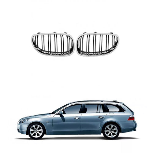Set Griglia doppia barra Nero cromato per BMW Serie 5 E60 E61 tutte