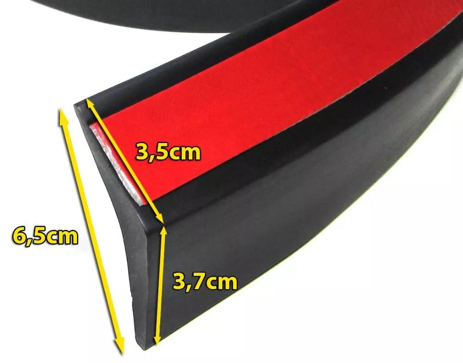 Lama Anteriore laterale soglie universale flessibile 2, 5 mx6, 5 cm nero