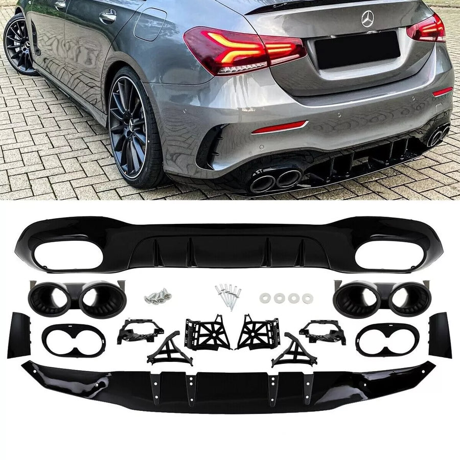 Diffusore S + pannelli per Mercedes W177 con AMG-Line A45