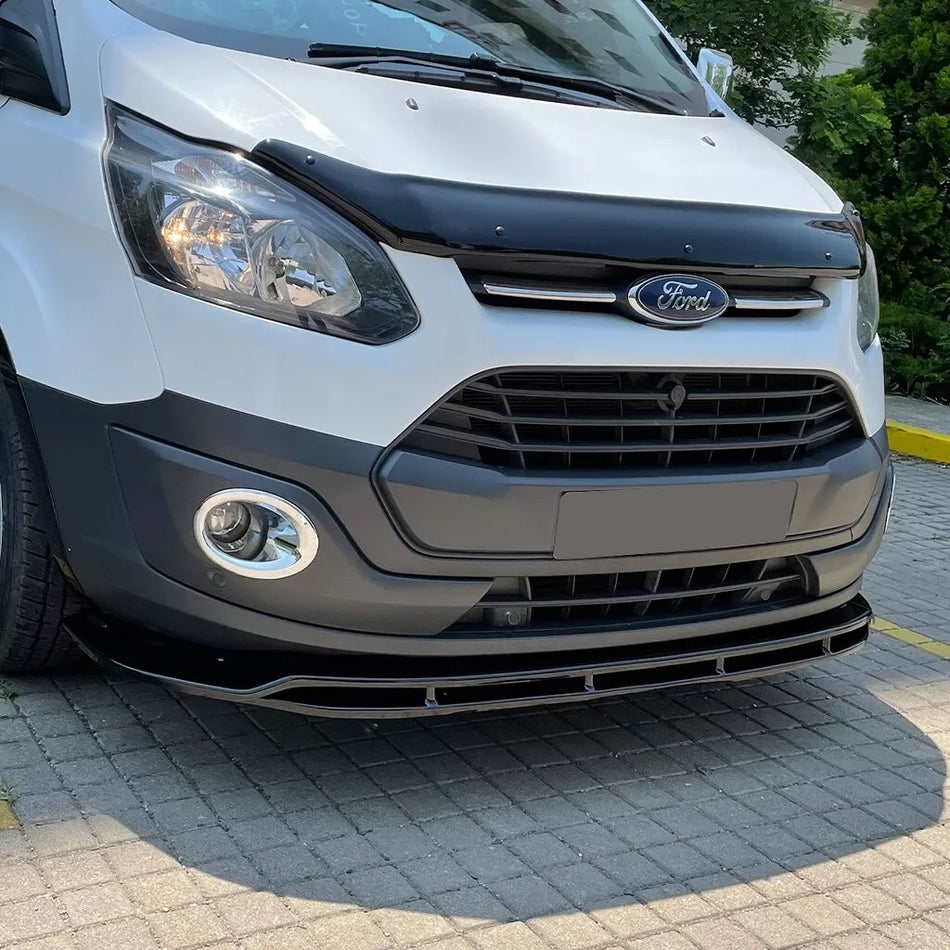 Splitter anteriore Nero Lucido per Ford Transit Custom MK1 con/TÜV 12-18
