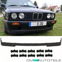 Spoiler anteriore lama anteriore Nero + 10 clip di montaggio 87-94 per BMW E30