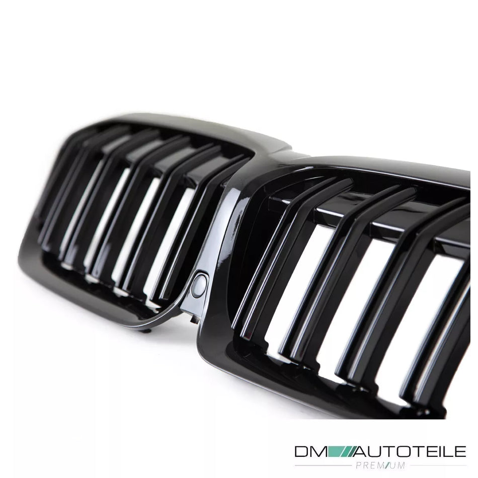 Set Griglia a doppia barra per la BMW Serie 3 G20 G21 Nero Lucido + M