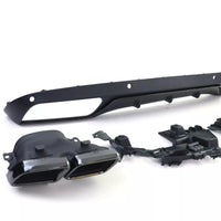 Diffusore Posteriore Sport + Terminali Nero per Mercedes W205 Berlina 14-18